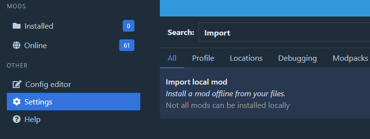 local mod import